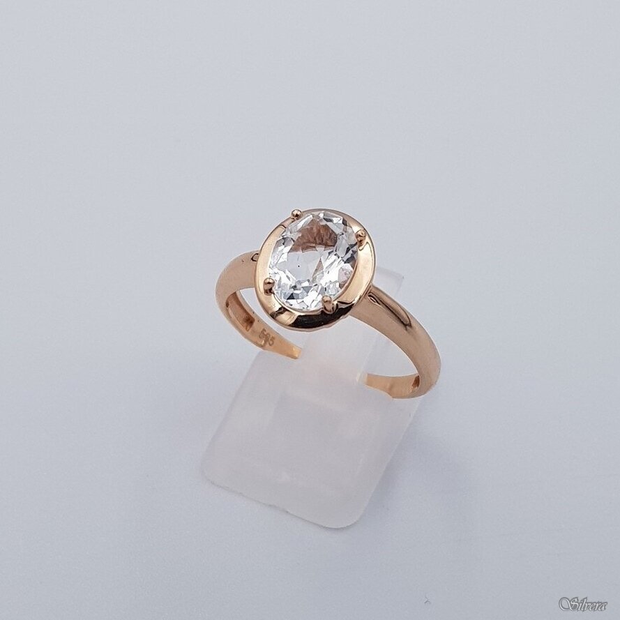 Auksinis žiedas su cirkoniu AZ587; 19,5 mm Auksinis žiedas su cirkoniu AZ587; 19,5 mm