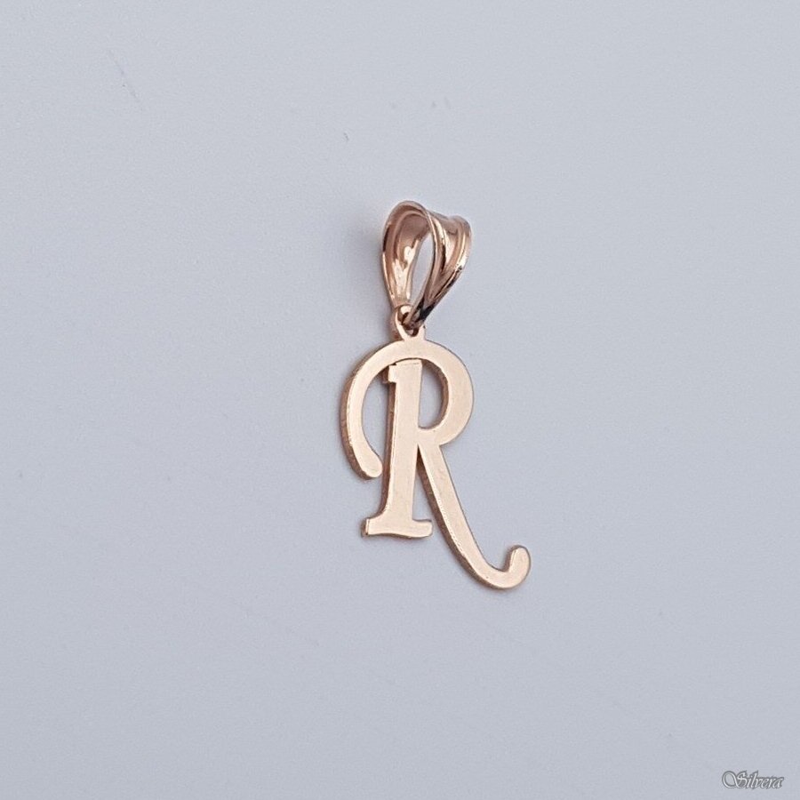 Auksinis pakabukas raidė "R" 1