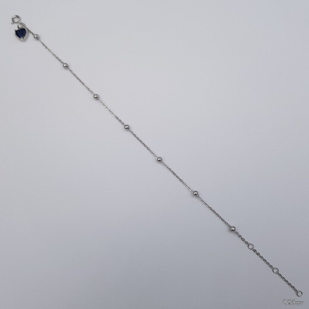 Sidabrinė apyrankė su cirkoniu AK319; 18-21,5 cm 1