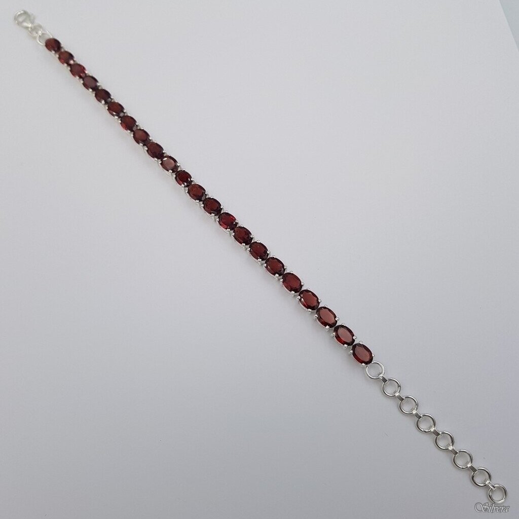 Sudraba aproce ar granātiem AK347; 18-23 cm 2 Sudraba aproce ar granātiem AK347; 18-23 cm 2