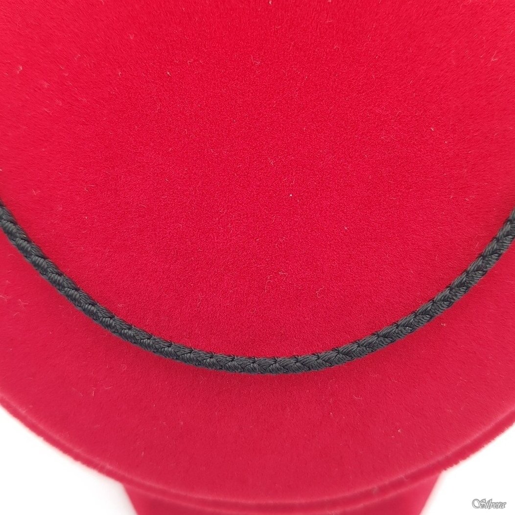 Zīda aukla ar sudraba detaļām GS03; 40 cm 2