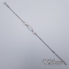 Sidabrinė apyrankė su kultivuotais perlais AF159; 17-21 cm