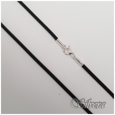 Odinė virvutė su sidabro detalėmis GO01; 45 cm