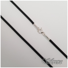 Odinė virvutė su sidabro detalėmis GO01; 55 cm