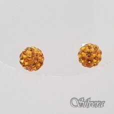 Sidabriniai auskarai su swarovski kristalais Au718