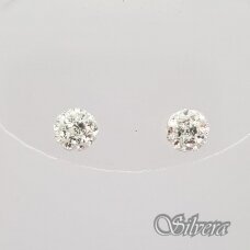 Sidabriniai auskarai su swarovski kristalais Au907