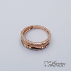 Auksinis žiedas su cirkoniais AZ71; 17 mm