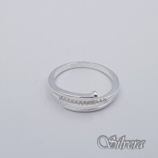 Sidabrinis žiedas su cirkoniais Z333; 17,5 mm