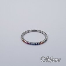 Sidabrinis žiedas su cirkoniais Z389; 16,5 mm