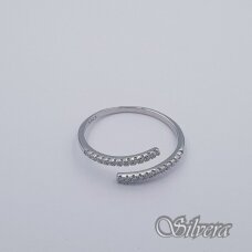 Sidabrinis žiedas su cirkoniais Z393; 18 mm