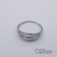 Sidabrinis žiedas su cirkoniais Z397; 17,5 mm