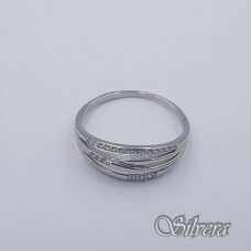 Sidabrinis žiedas su cirkoniais Z397; 18 mm