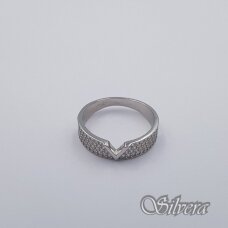 Sidabrinis žiedas su cirkoniais Z460; 16,5 mm