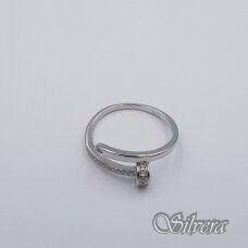 Sidabrinis žiedas su cirkoniais Z461; 16 mm