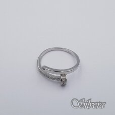 Sidabrinis žiedas su cirkoniais Z461; 17 mm