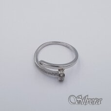 Sidabrinis žiedas su cirkoniais Z461; 19 mm
