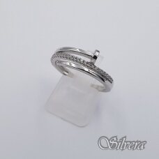 Sidabrinis žiedas su cirkoniais Z480; 17,5 mm