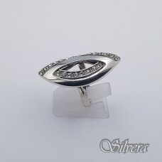 Sidabrinis žiedas su cirkoniais Z503; 18 mm