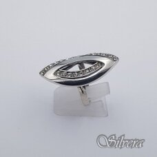Sidabrinis žiedas su cirkoniais Z503; 19 mm