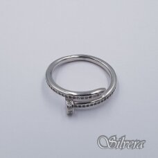 Sidabrinis žiedas su cirkoniais Z583; 16,5 mm