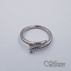 Sidabrinis žiedas su cirkoniais Z583; 17 mm
