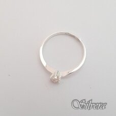 Sidabrinis žiedas su cirkoniu Z174; 18,5 mm