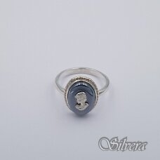 Sidabrinis žiedas su hematitu Z4002; 19 mm
