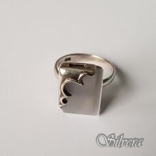 Sidabrinis žiedas su katės akies akmeniu Z067; 18,5 mm