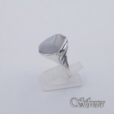 Sidabrinis žiedas su katės akies akmeniu Z1021; 19 mm