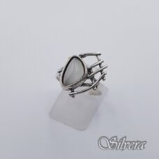 Sidabrinis žiedas su katės akies akmeniu Z1022; 17 mm