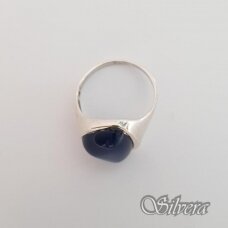 Sidabrinis žiedas su katės akies akmeniu Z1299; 17,5 mm