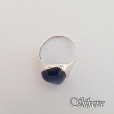 Sidabrinis žiedas su katės akies akmeniu Z1299; 17 mm