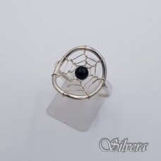 Sidabrinis žiedas su oniksu Z540; 17 mm