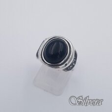 Sidabrinis žiedas su oniksu Z615; 18,5 mm