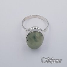 Sidabrinis žiedas su prenitu Z0080; 18,5 mm