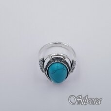 Sidabrinis žiedas su turkiu Z378; 18,5 mm