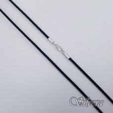 Šilkinė virvutė su sidabro detalėmis GS03; 40 cm