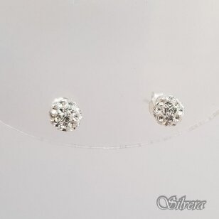 Sidabriniai auskarai su swarovski kristalais Au905