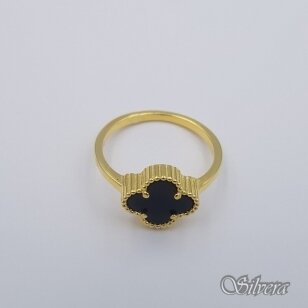 Sudraba zeltīti gredzens ar oniksu Z582; 19 mm