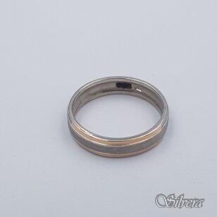 Sidabrinis žiedas su aukso detalėmis Z284; 20 mm