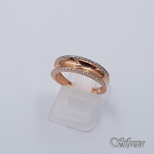 Auksinis žiedas su cirkoniais AZ71; 17 mm