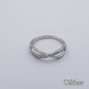 Sidabrinis žiedas su cirkoniais Z254; 16,5 mm