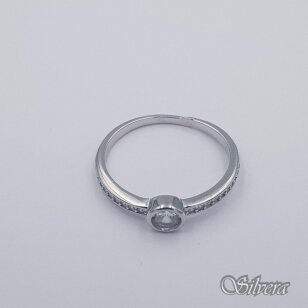 Sidabrinis žiedas su cirkoniais Z395; 17 mm