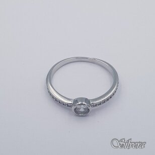 Sidabrinis žiedas su cirkoniais Z395; 18 mm
