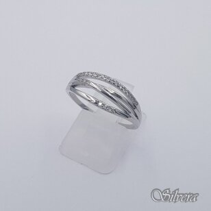 Sidabrinis žiedas su cirkoniais Z397; 16,5 mm