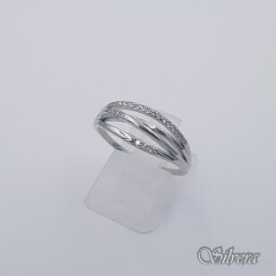 Sidabrinis žiedas su cirkoniais Z397; 18 mm