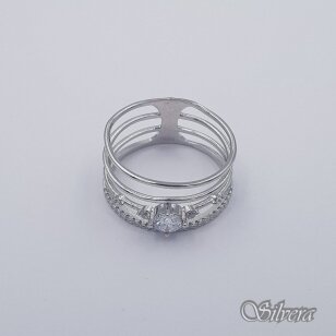 Sidabrinis žiedas su cirkoniais Z399; 19,5 mm
