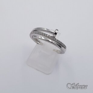 Sidabrinis žiedas su cirkoniais Z480; 17,5 mm