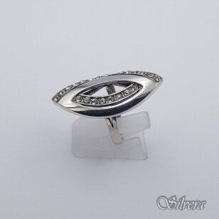Sidabrinis žiedas su cirkoniais Z503; 18 mm