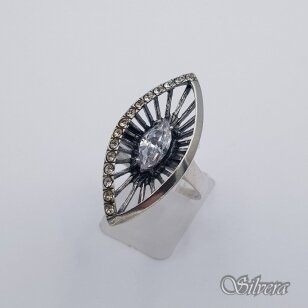 Sidabrinis žiedas su cirkoniais Z504; 18 mm